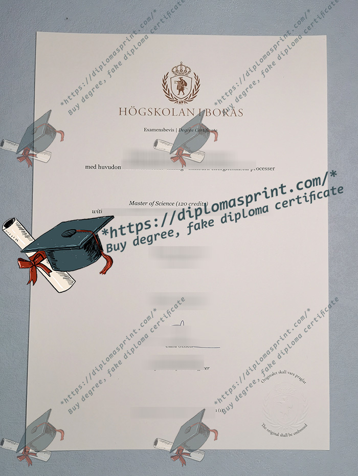 University of Borås Degree Certificate, Högskolan i Borås Examensbevis University of Borås Degree Certificate, Högskolan i Borås Examensbevis