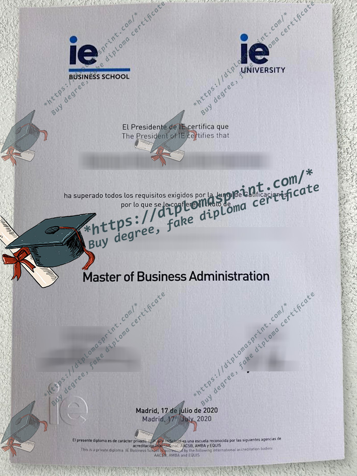 IE University Diploma, IE Business School Diploma IE University Diploma, IE Business School Diploma