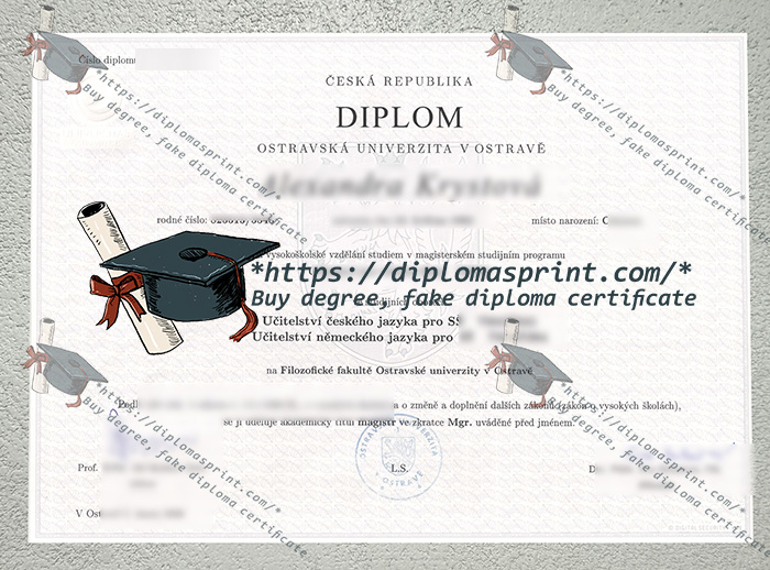 Ostravská univerzita Diplom, University of Ostrava Diploma Ostravská univerzita Diplom, University of Ostrava Diploma