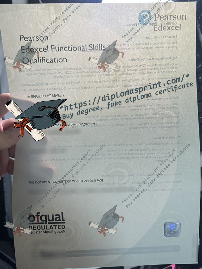 Pearson Certificate Watermark paper