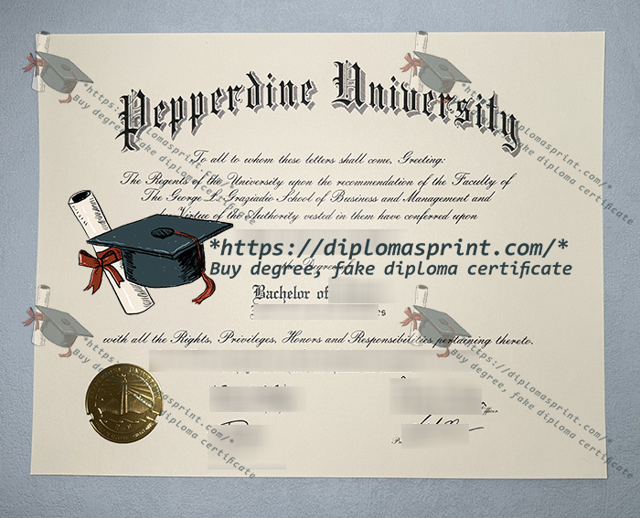 Pepperdine University Diploma Pepperdine University Diploma