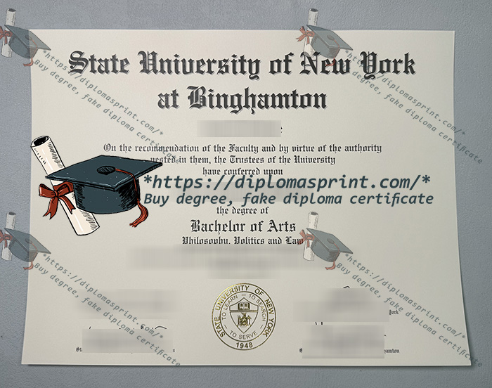 SUNY Binghamton Diploma SUNY Binghamton Diploma