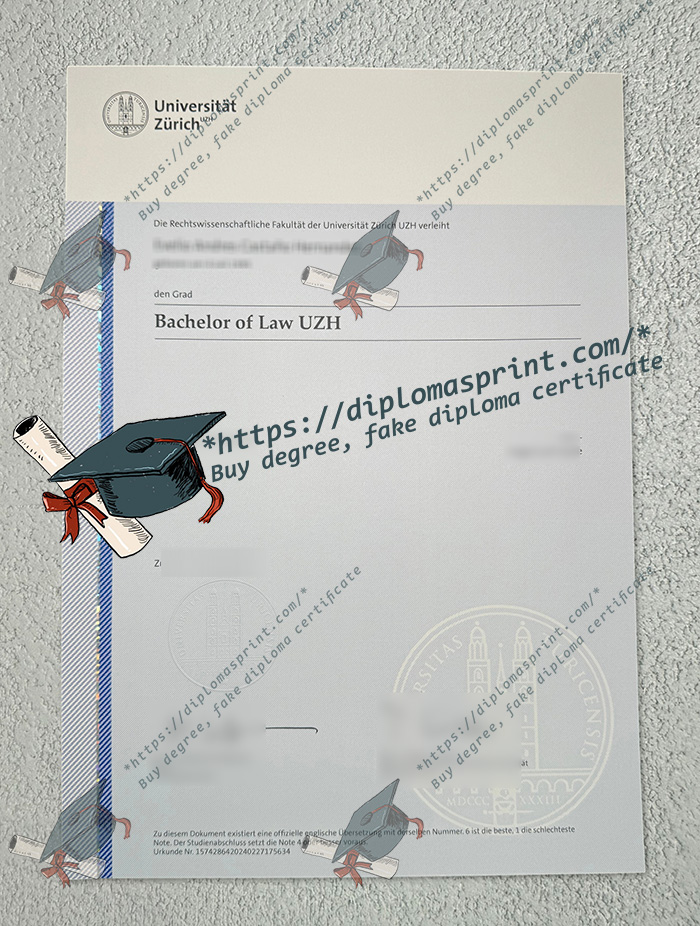 University of Zurich Diploma, Universität Zürich Urkunde University of Zurich Diploma, Universität Zürich Urkunde