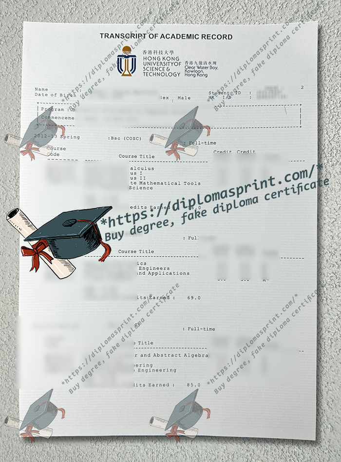 HKUST Transcript HKUST Transcript