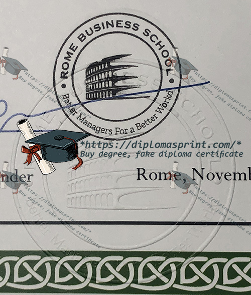 Rome Business School Diploma seal