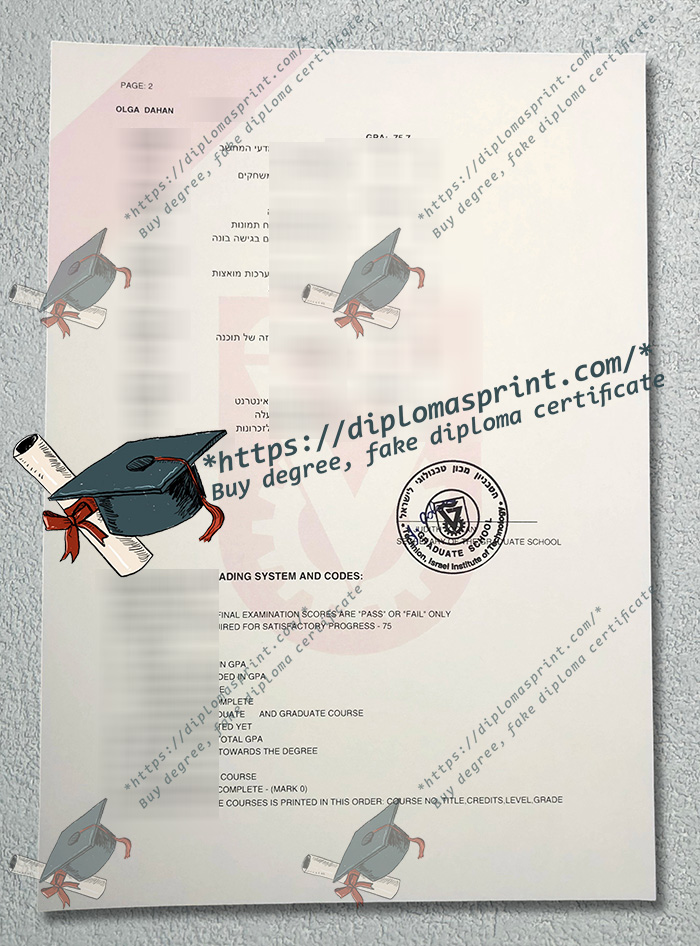 Technion Israel Institute of Technology Transcript Technion Israel Institute of Technology Transcript