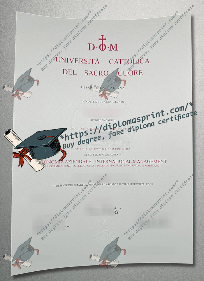 Università Cattolica del Sacro Cuore Diploma, UCSC Diploma