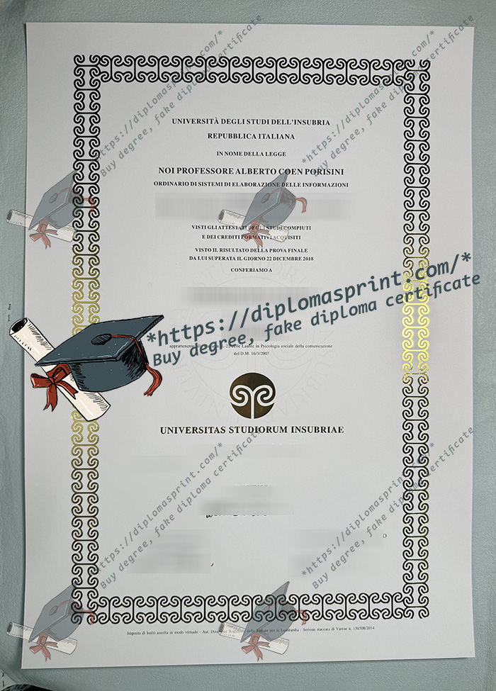Università degli Studi dell'Insubria Diploma