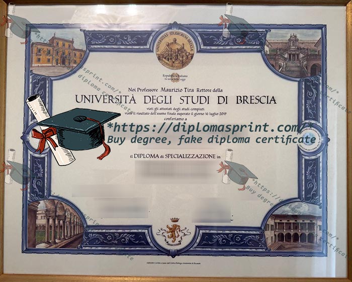 Università degli Studi di Brescia Diploma, University of Brescia Diploma