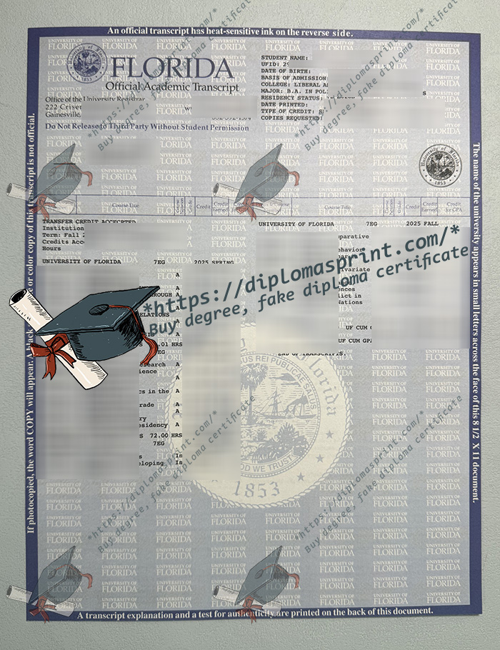 University of Florida Transcript University of Florida Transcript