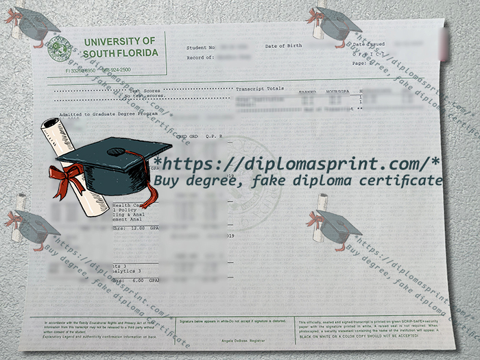 University of South Florida Transcript, USF Transcript