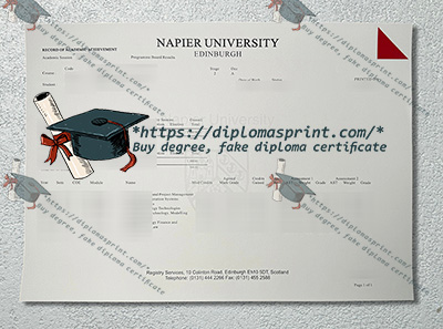 Edinburgh Napier University Transcript