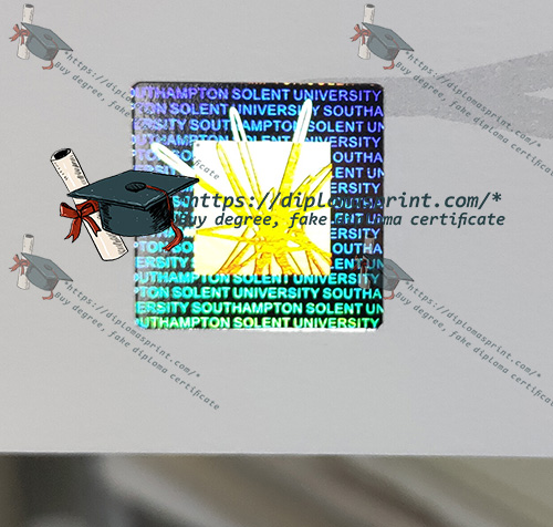 Southampton Solent University Degree Hologram Security Southampton Solent University Degree Hologram Security
