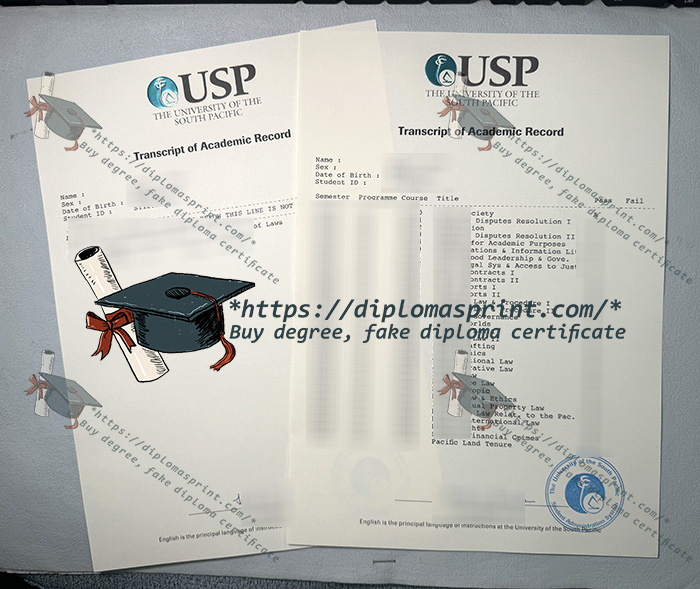 University of the South Pacific Transcript University of the South Pacific Transcript