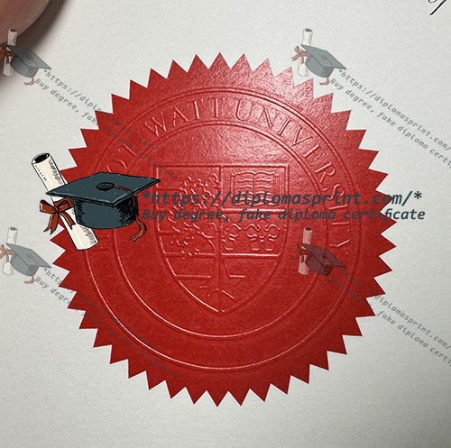 Heriot-Watt University Diploma seal Heriot-Watt University Diploma seal