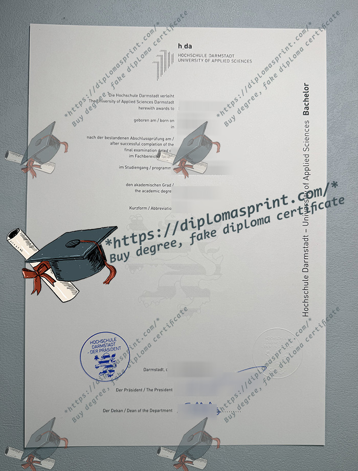 Hochschule Darmstadt Urkunde Hochschule Darmstadt Urkunde