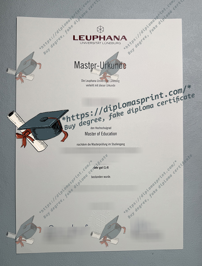 Leuphana Universität Lüneburg Urkunde Leuphana Universität Lüneburg Urkunde