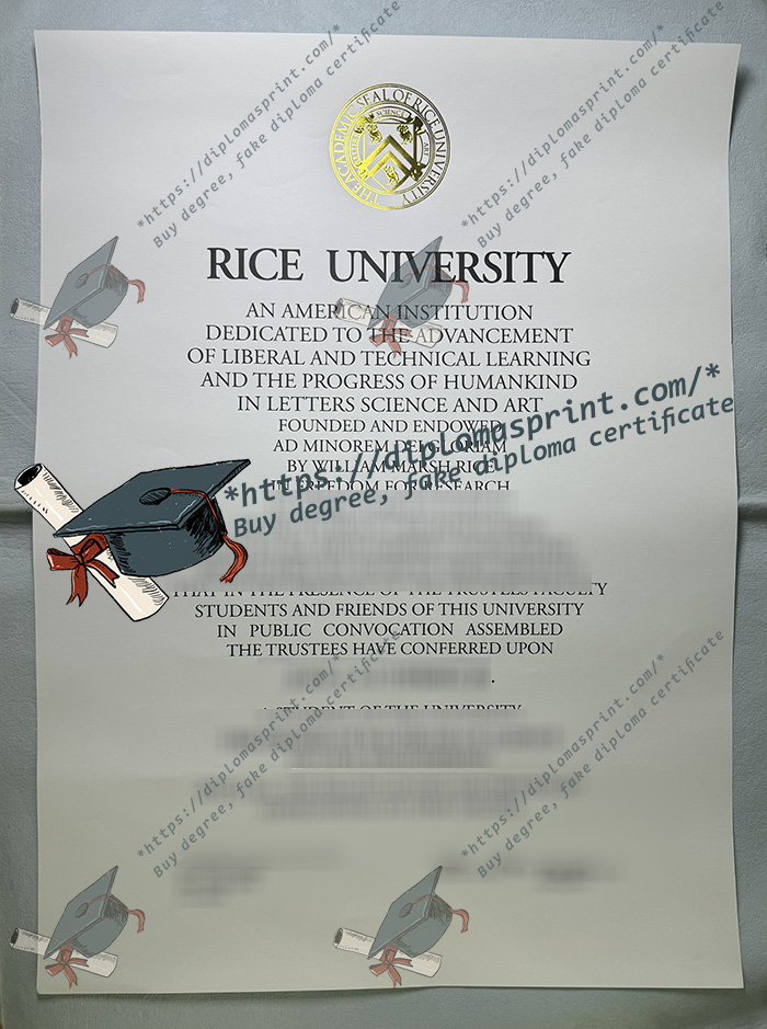 Rice University Diploma Rice University Diploma