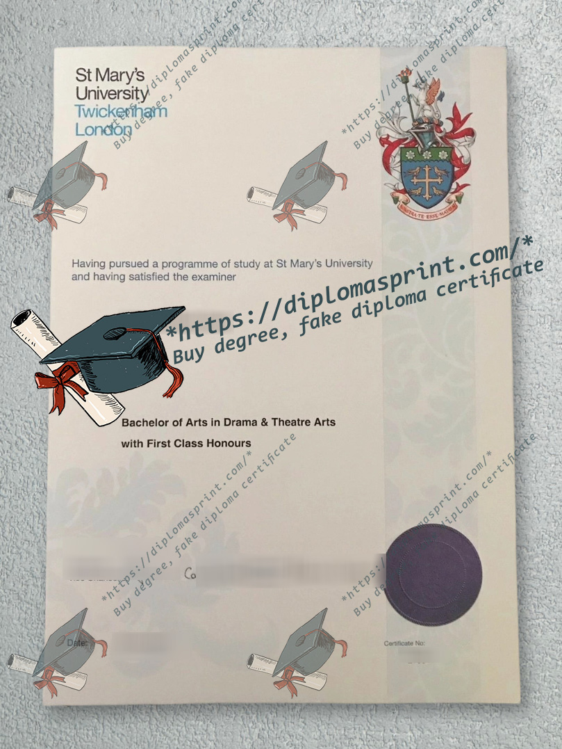 St Mary's University, Twickenham Diploma St Mary's University, Twickenham Diploma