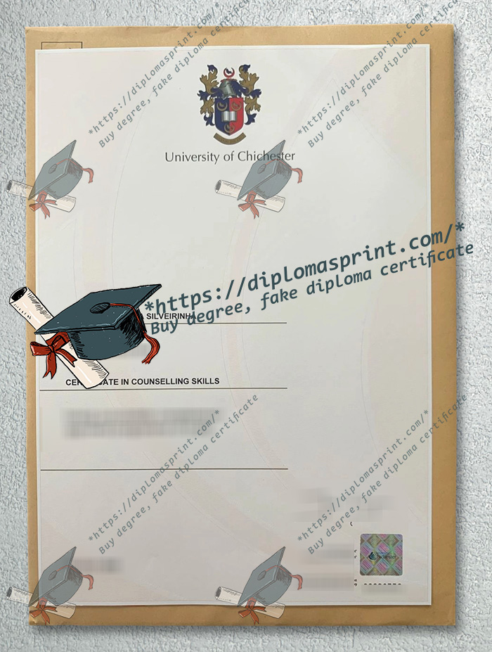 University of Chichester Certificate University of Chichester Certificate