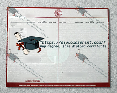 Cornell University Transcript