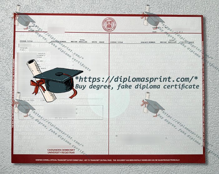 Cornell University Transcript Cornell University Transcript