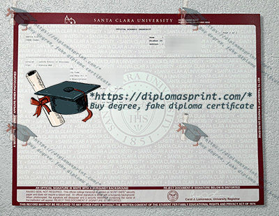 Santa Clara University Transcript