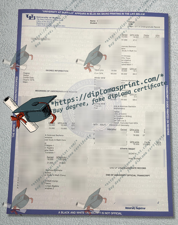 University at Buffalo Transcript University at Buffalo Transcript