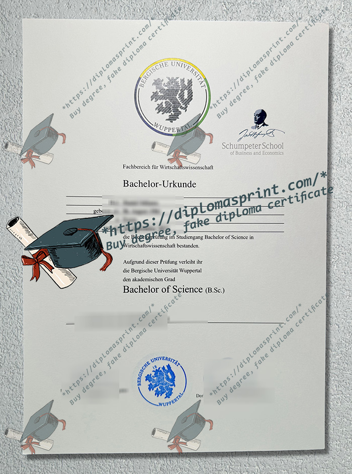 Universität Wuppertal Urkunde Universität Wuppertal Urkunde
