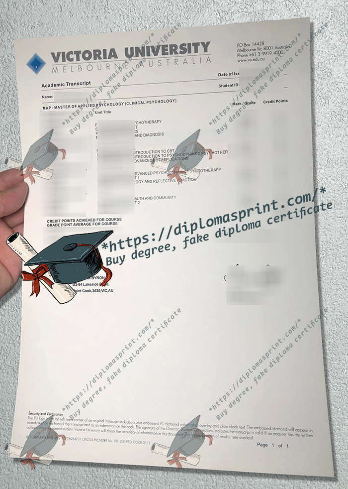 Victoria University Transcript Victoria University Transcript