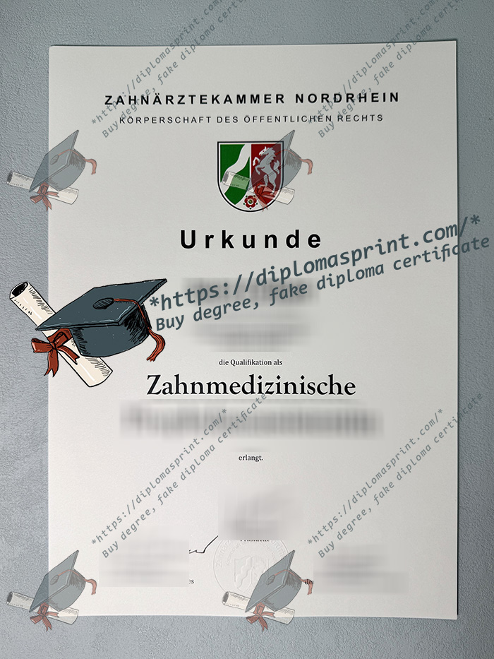Zahnärztekammer Nordrhein Urkunde Zahnärztekammer Nordrhein Urkunde